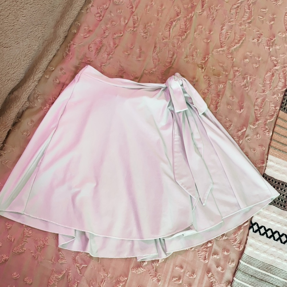 Shein white tie across skirt